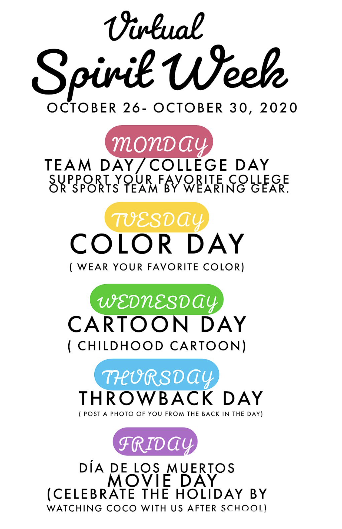 Spirit Week – Cartoon Day – Mann UCLA Community School